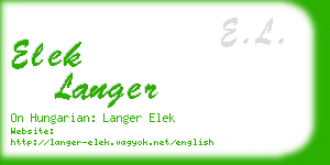 elek langer business card